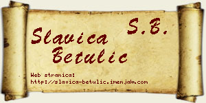 Slavica Betulić vizit kartica